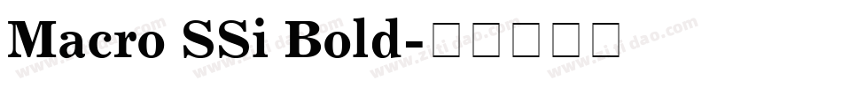 Macro SSi Bold字体转换